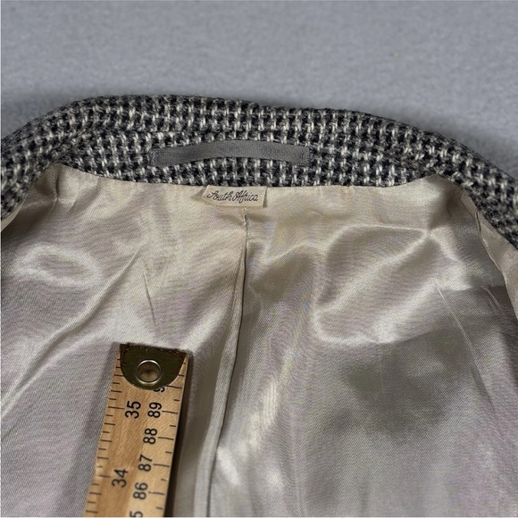 Harris Tweed Women's Plaid Houndstooth Jacket Blazer 7/8 Limited Edition Paris - Picture 9 of 14